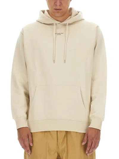 Shop Drôle De Monsieur Hoodie In Beige