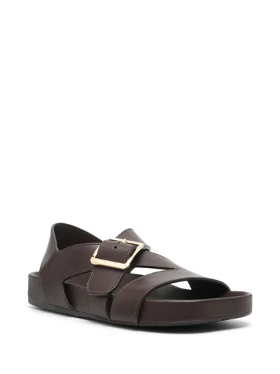 Loewe Ease Sandals For Men In Marrone Scuro