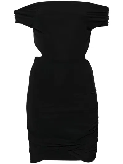 Amazuìn Amazuin Ester Mini Dress In Deep Black