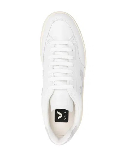 Shop Veja V-12 Leath Shoes In White