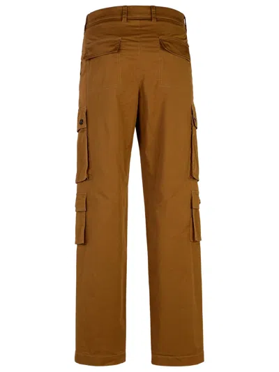 Dolce & Gabbana Logo-patch Cargo Pants In Brown