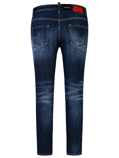Dsquared2 'cool Girl' Blue Cotton Blend Jeans Women In Blue