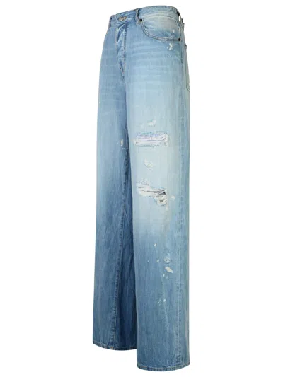 Dsquared2 'traveller' Light Blue Cotton Jeans Women In Blue