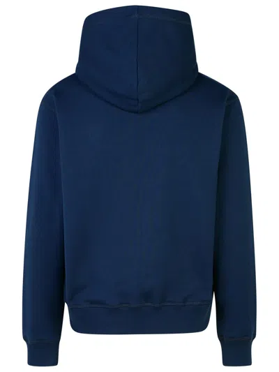 Dsquared2 Logo Printed Drawstring Hoodie In Blue