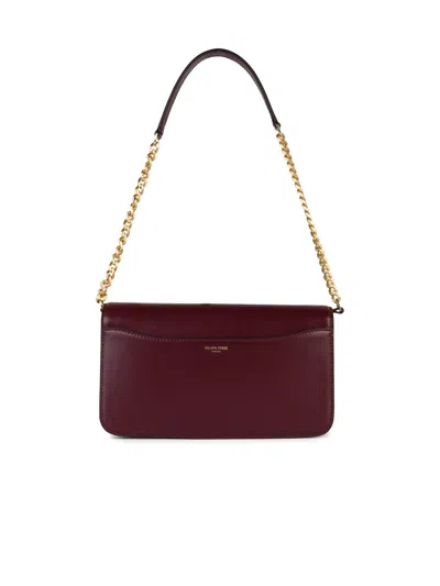 Golden Goose Gioia Burgundy Leather Bag In Multicolor
