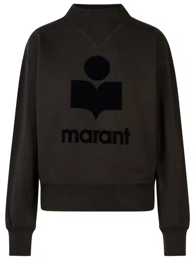 Isabel Marant Étoile Moby Sweatshirt With Flocked Logo In Black