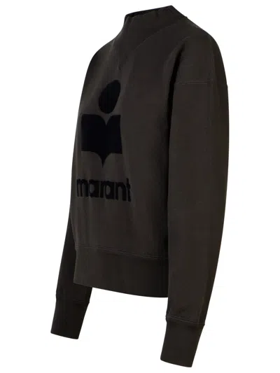 Isabel Marant Étoile Moby Sweatshirt With Flocked Logo In Black