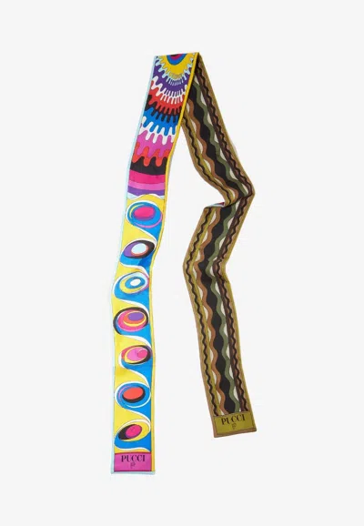 Shop Pucci Bersaglio Print Silk Scarf In Multicolor