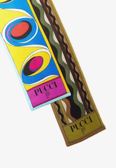 Pucci Bersaglio-print Silk Scarf In Multicolor