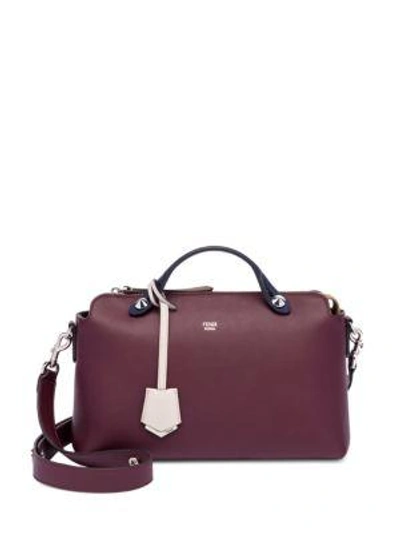 Shop Fendi By The Way Small Bicolor Satchel In Slate