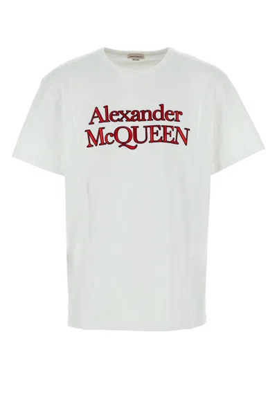 Shop Alexander Mcqueen T-shirt In Opticalwhite