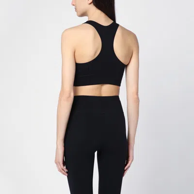 Balenciaga Sporty Reflective Logo Top Tops Black In Black