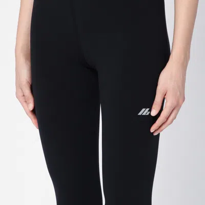 Balenciaga Black Activewear Leggings In Matt Nylon Blend In Black