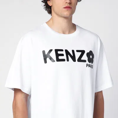 Shop Kenzo White Cotton T-shirt With Logo