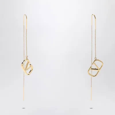 Valentino Signature Vlogo Gold Earrings In Metal