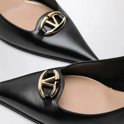 Valentino Slingback Vlogo The Bold Edition Black Calfskin Pumps In Black
