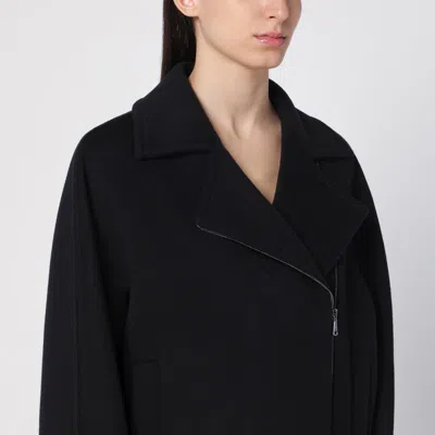 Max Mara Oversized Wool Caban Coat In Black
