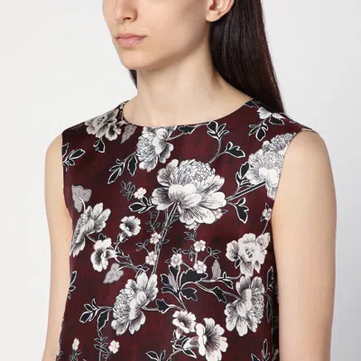 Max Mara Timeless Reversible Patterned Silk Camisole Top In Purple