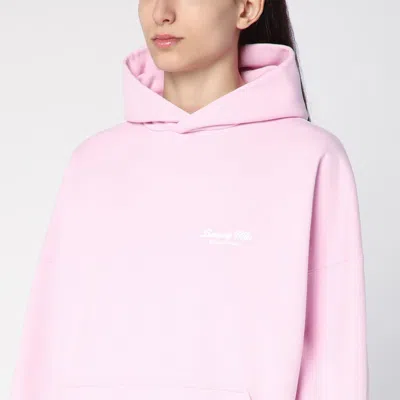 Balenciaga Beverly Hills Embroidered Hoodie In Pink