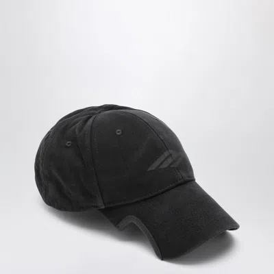 Shop Balenciaga 3b Stencil Baseball Cap In Black