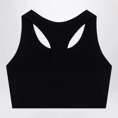 Balenciaga Sporty Reflective Logo Top Tops Black In Black
