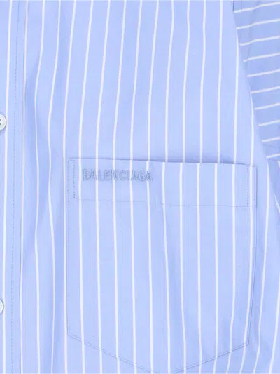 Shop Balenciaga Shirts In Blue