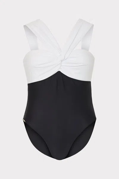 Milly Betsy Color Block One Piece Swimsuit In Multi