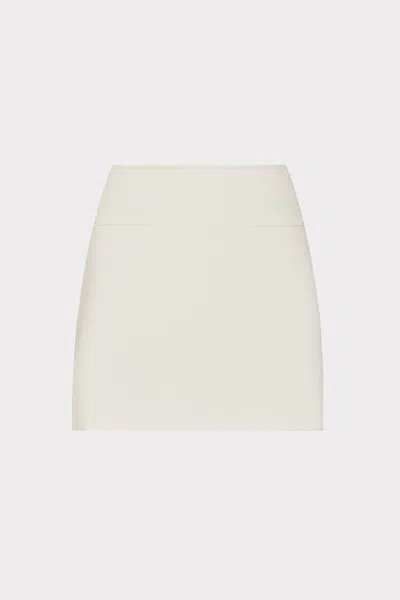 Milly Lizzy Cady Mini Skirt In Ecru