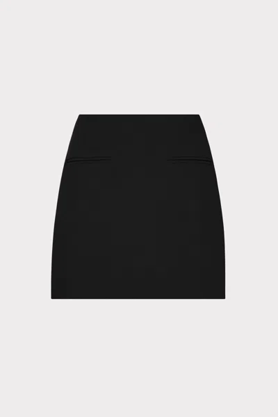 Milly Lizzy Cady Mini Skirt In Black