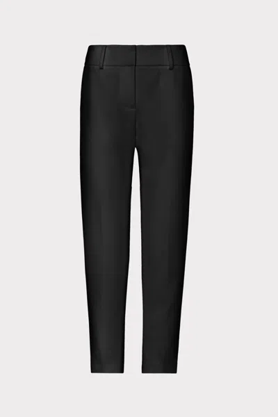 Milly Nicola Cropped Slim Cady Pants In Black