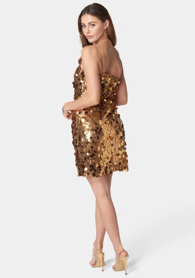 Bebe Paillette Sequin Slip Dress In Blue