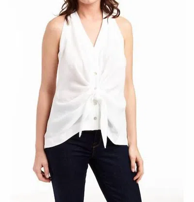 Drew Tibby Twist Tank In White In White