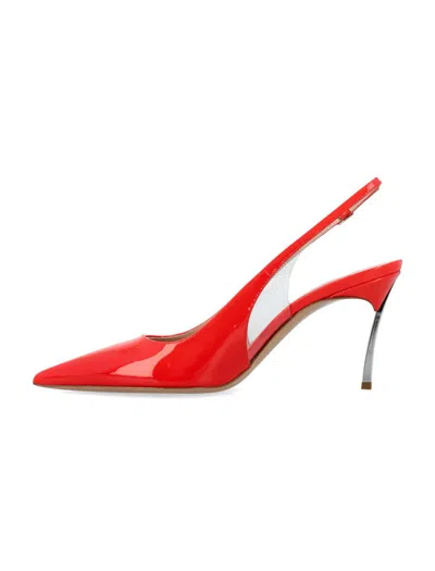 Shop Casadei Superblade Slingback In Coralflame