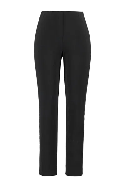 Joseph Ribkoff Textured Side Tape Pant In Black In Black