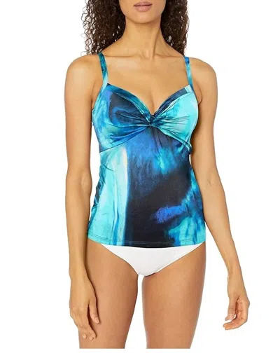 Seafolly Ocean Ombre Dd Tankini In Blue Opal In Multi
