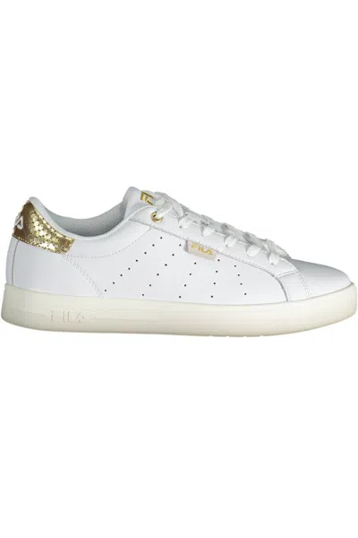 Fila Sleek White Sneakers With Iconic Details In White