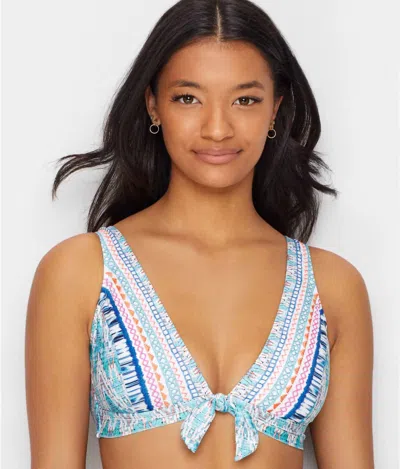 La Blanca Milano Tie-front Ots Bra In Multi In Multi