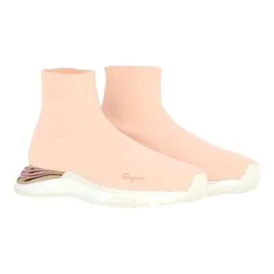 Ferragamo Ninette Knit Sock Sneaker In Pink