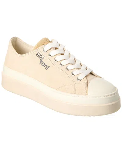 Isabel Marant Austen Canvas Platform Sneaker In Beige