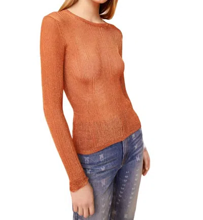 Ulla Johnson Diana Metallic Rib Top In Orange