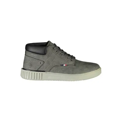 U.s. Polo Assn U. S. Polo Assn. Elegant Lace-up Boots With Contrast Men's Details In Grey