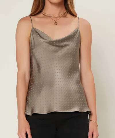 Shop Current Air Night Sky Silk Camisole In Taupe In Grey