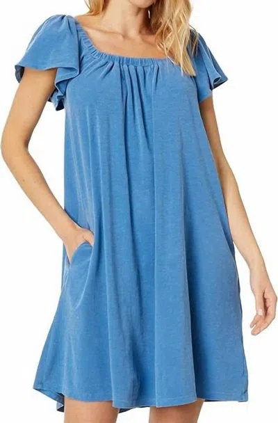 Sundry Mini Trapeze Dress In Pigment Royal In Multi