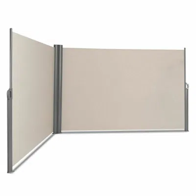 Hivvago 237 X 71 Inch Patio Retractable Double Folding Side Awning Screen Divider