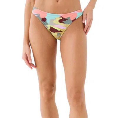 P.e Nation Longitude Reversible Bikini Bottoms In Camo Print In Multi
