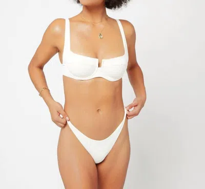 L*space Camellia Bikini Top In Cream In White