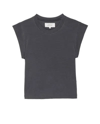 The Great Peak Tee Top In Washed Black In Black