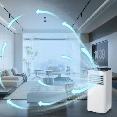 Hivvago 8000 Btu Portable Air Conditioner With Fan And Dehumidifier Mode-white