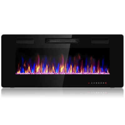 Hivvago 50 Inch Recessed Ultra Thin Electric Fireplace With Timer