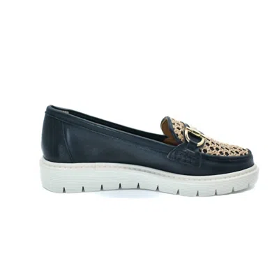 The Flexx Maila Loafer In Black/cuoio In Multi